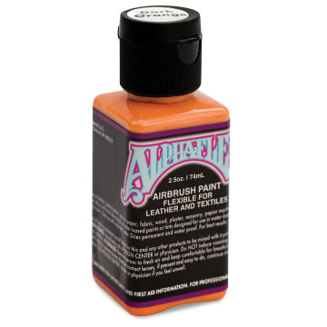 Alpha6 AlphaFlex Airbrush Textile and Leather Paint - Dark Orange, 2.5 oz