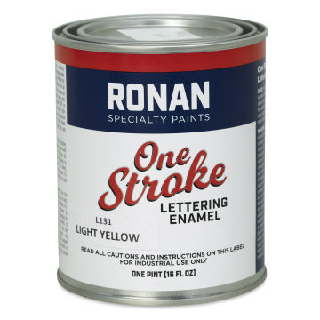 Ronan One Stroke Lettering Enamel - Light Yellow, Pint (Front)