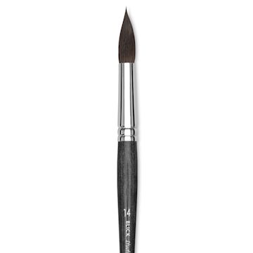Open in modal - Blick Studio Natural Squirrel Brush - Round, Black Handle, Size 14