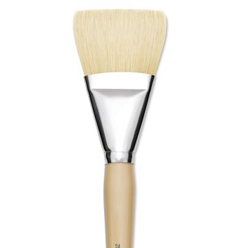 Open in modal - Robert Simmons Signet Bristle Brush - Broad, Long Handle, Size 24 close up