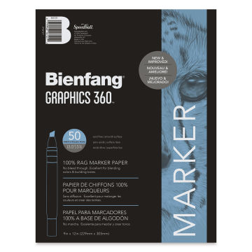 Bienfang Graphics 360 Marker Paper - 9" x 12", 50 Sheets