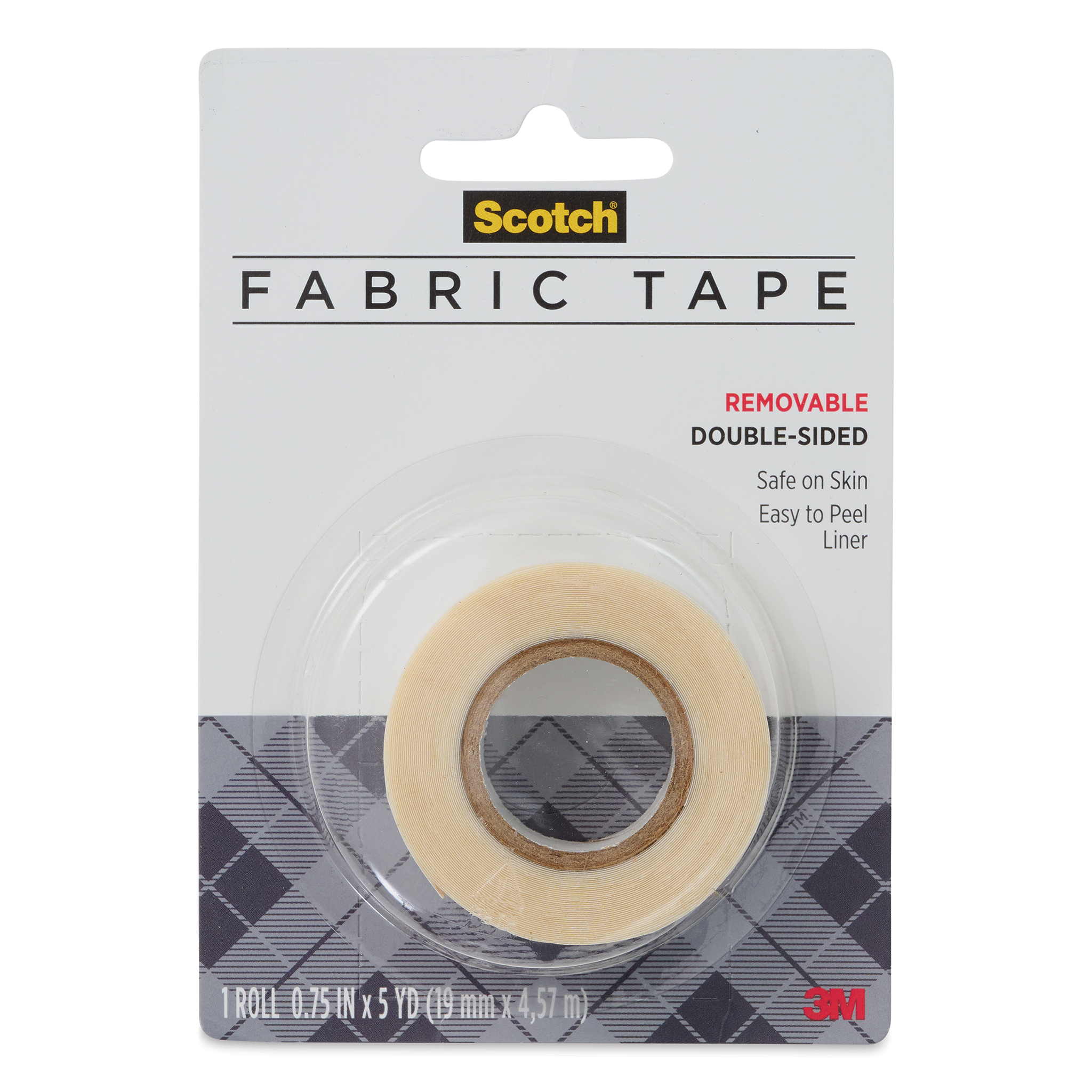  Scotch Removable Fabric Tape, 3/4 in x 180 in, 1/Pack