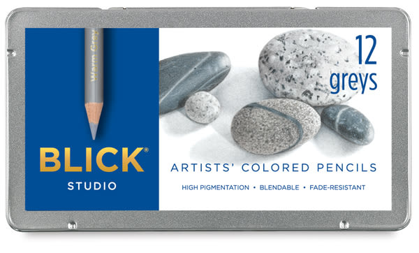 Blick Studio Artists' Colored Pencil Set Set of 12, Greys BLICK Art Materials