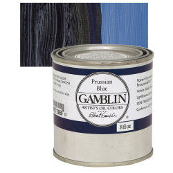 Gamblin Artist's Oil Color - Prussian Blue, 8 oz Can