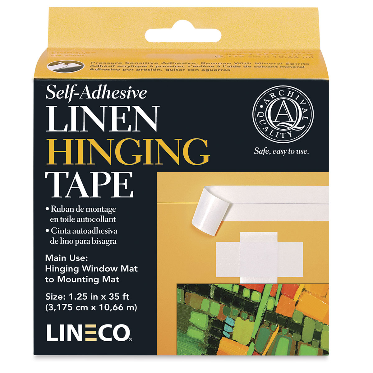 Black Self-Adhesive Linen Tape