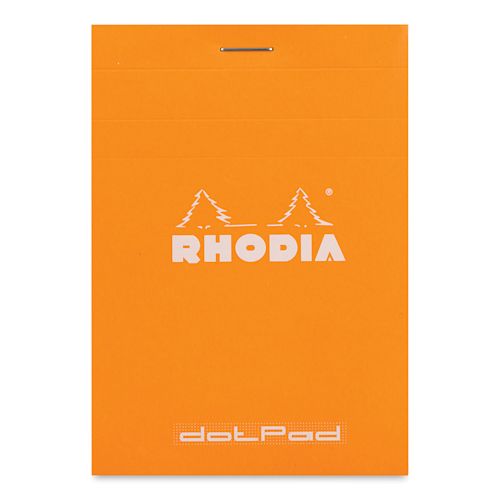 Rhodia Top-Stapled Notepad - Orange, DotPad, 3-3/8" x 4-3/4"