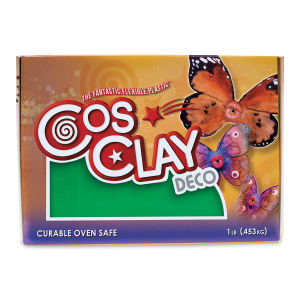 Cosclay Deco Flexible Polymer Clay - Green, 1 lb (in package)