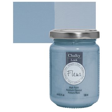 Open in modal - Fleur Chalky Look Paint - Lucy in the Sky, 4.4 oz jar and swatch