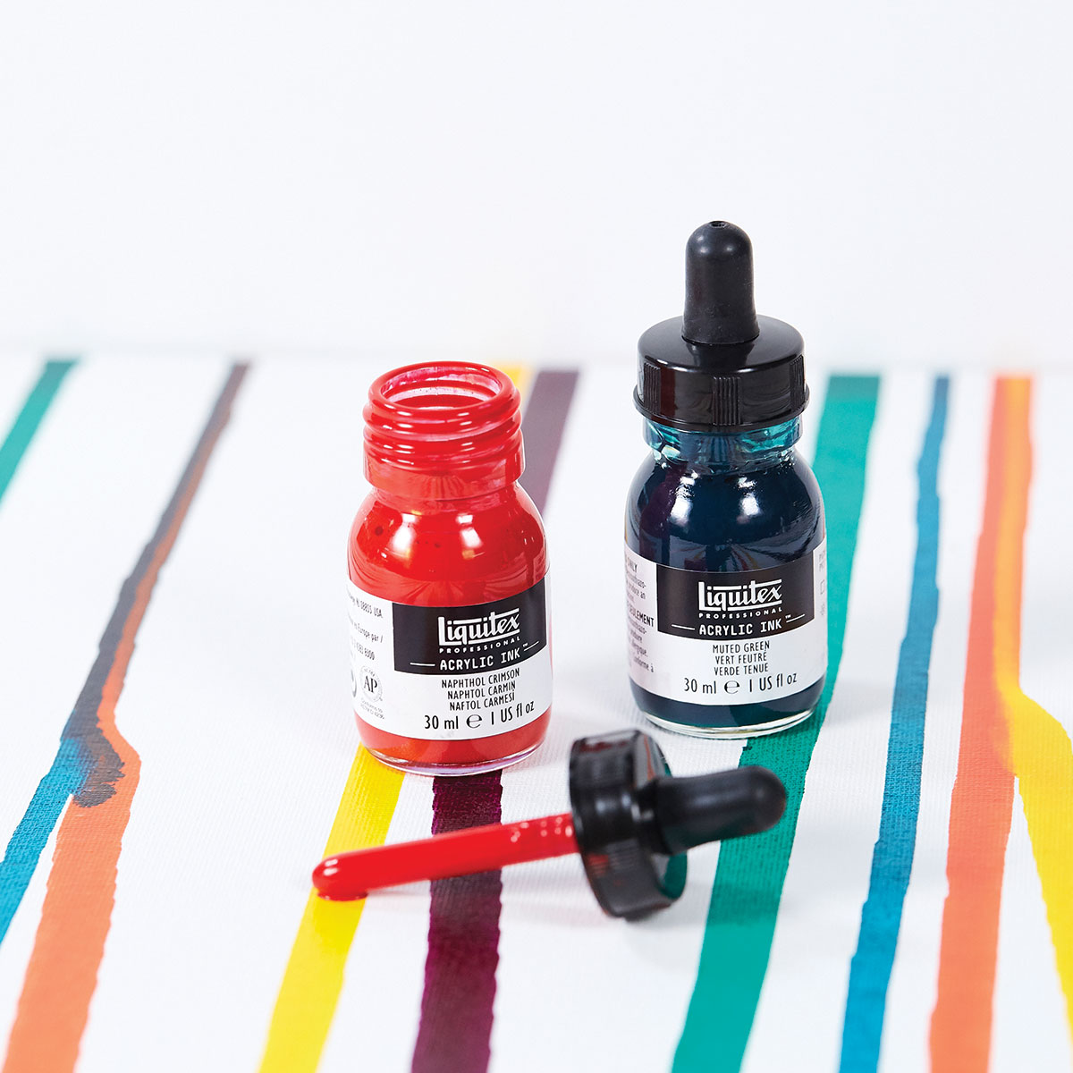 KAMENSKAYA Acrylic Inks for Artists - Acrylic Ink Set #9-4 pcs. 1.35 Fl Oz  (40 ml) Each