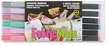 Open in modal - Yasutomo FabricMate DYE Ink Markers - Front of package of Pastel markers