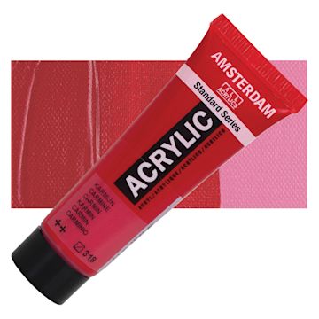 Open in modal - Amsterdam Standard Series Acrylic - Carmine, 20 ml Tube and swatch