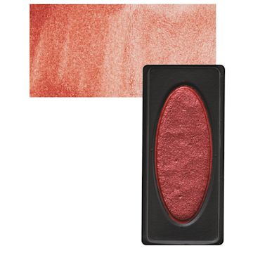 Open in modal - Richeson Collegiate Semi-Moist Metallic Watercolor - Red and swatch