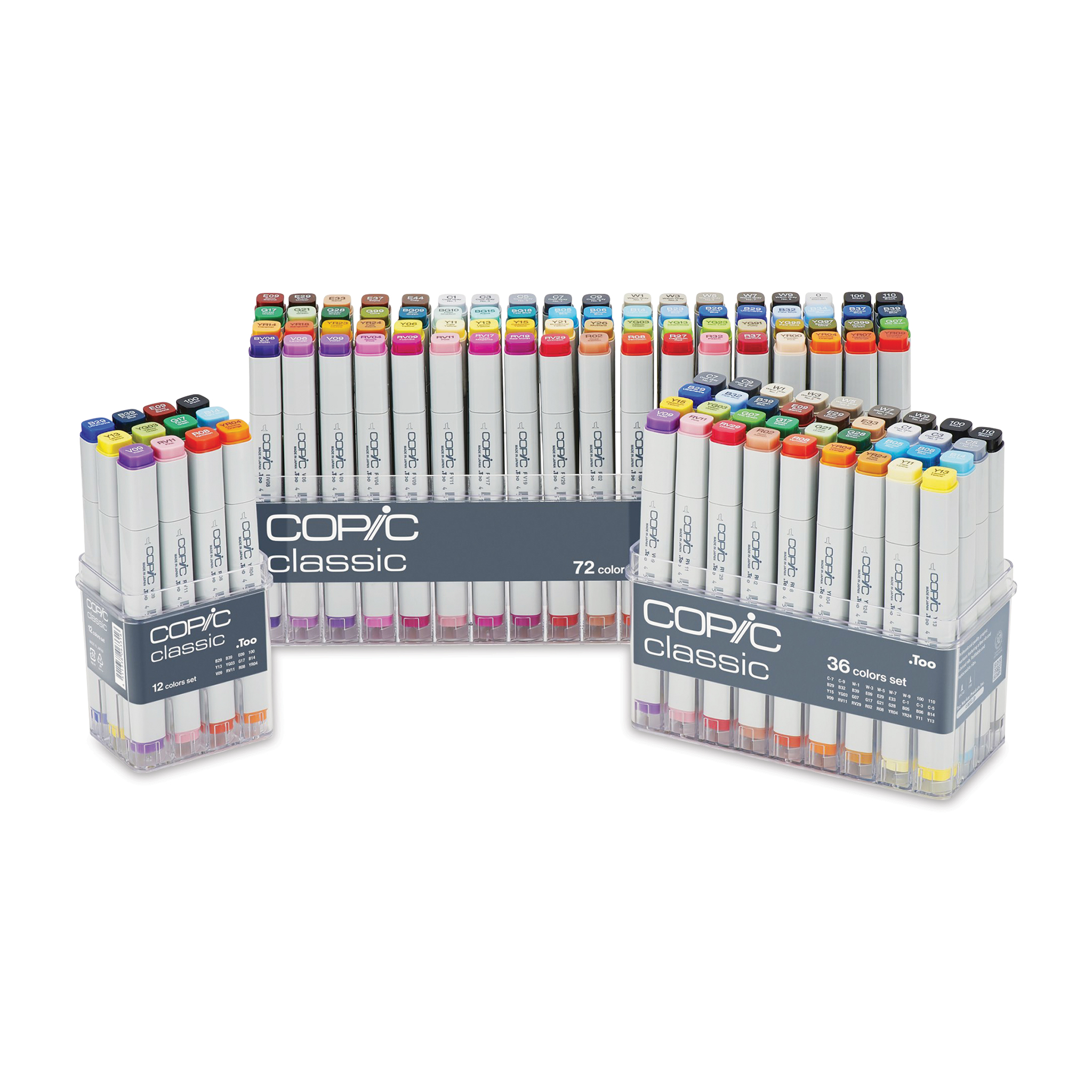 Amazon.com: Copic Classic, Alcohol-based Markers, 12pc Set, Basic  (Discontinued model: EAN 4511338002209)