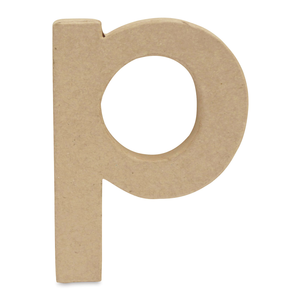 DecoPatch Paper Mache Small Kraft Letter - P, Lowercase, 3-2/5