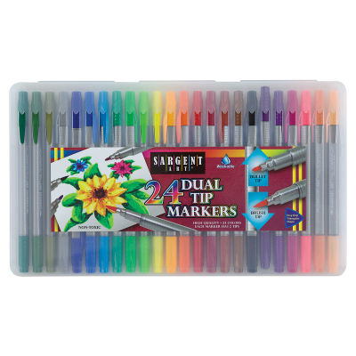 Sargent Art Dual Tip Markers - Front of package of 24 Markers
