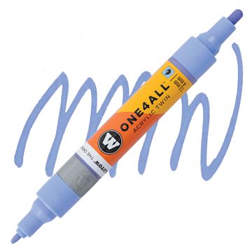 Open in modal - Molotow One4All Acrylic Twin Marker - Blue Violet Pastel marker and swatch