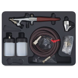 Paasche Model H Single Action Airbrush Set - Components shown in packaging tray