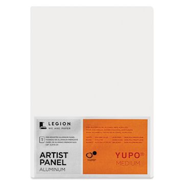 Open in modal - Legion Yupo Aluminum Artist Panel - 5" x 7", 1/8", front of packaging