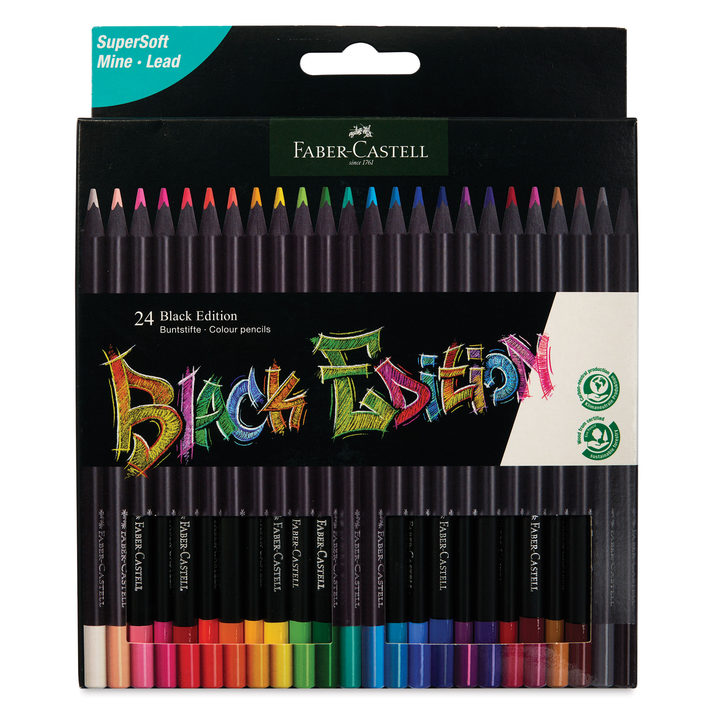 Faber-Castell Black Edition Colored Pencils - Assorted Colors, Set