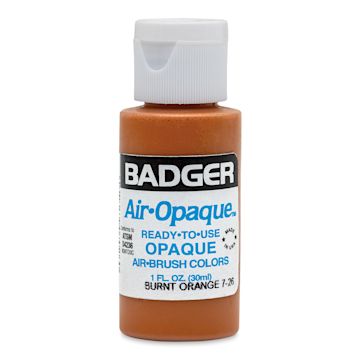 Open in modal - Badger Air-Opaque Airbrush Color - 1 oz, Burnt Orange - front