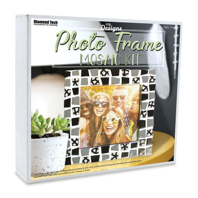 DIY Designs Photo Frame Mosaic Kit - Black/White, 6" x 6"