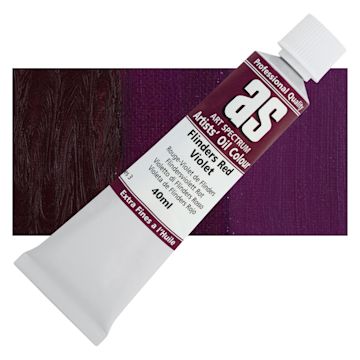 Open in modal - Art Spectrum Artists' Oil Paint - Flinders Red Violet, 40 ml tube and swatch
