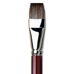 Da Vinci Black Sable Brush - Bright, Long Handle, Size 22