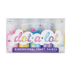 Ooly Dot A Lot Dimensional Craft Paint, Pearlescent, Set of 5 (in packaging)