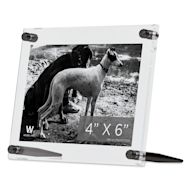 Wexel Art Acrylic Panel Frame - Tabletop, Graphite Hardware, 4" x 6"