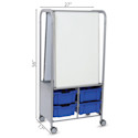 Gratnells MakerHub Cart - Silver with Royal Blue