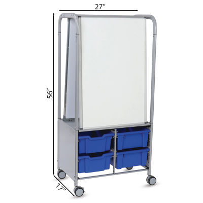 Gratnells MakerHub Cart - Silver with Royal Blue
