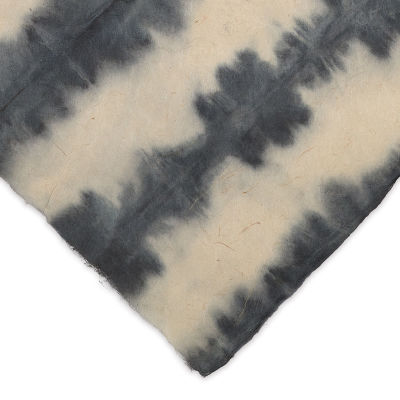 Lokta Paper - Tie Dye, White and Black 20" x 30" (corner)