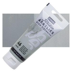 Pebeo High Viscosity Acrylics - Neutral Grey, 100 ml, Swatch with Tube