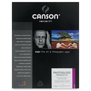 Open in modal - Canson Infinity PhotoGloss Art Papers - 8-1/2" x 11", Premium Resin Coated, 25 Sheets