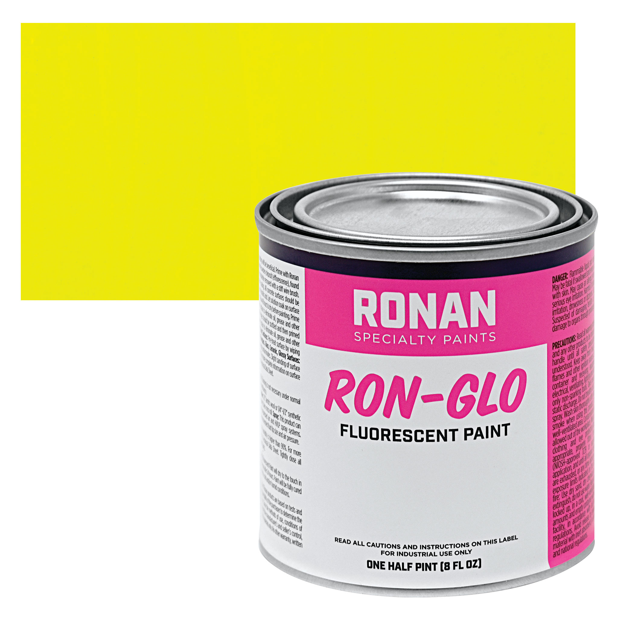 Ronan #RG06 lime Yellow Ron-Glo Fluorescent Paint Gallon