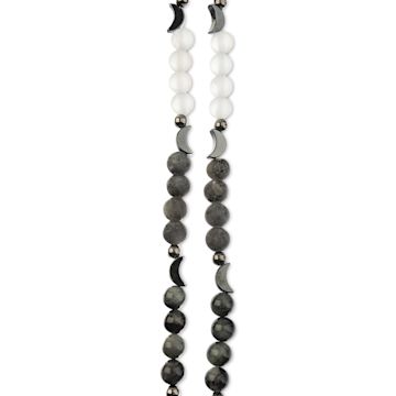 Open in modal - John Bead Solar System Glass Bead Strand - Moon, 6 mm Dia.