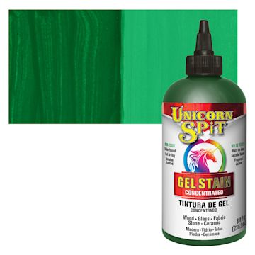 Open in modal - Unicorn Spit Gel Stain and Glaze - Dragon's Belly, 8 oz - Bottle and Swatch