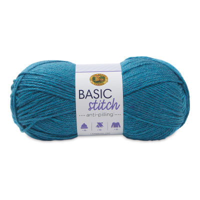 Lion Brand Basic Stitch Anti-Pilling Yarn - Turquoise Heather, 185 yds