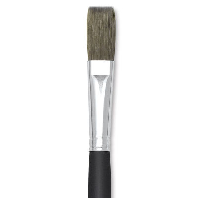 Silver Brush Black Pearl Brush - Flat, Long Handle, Size 8
