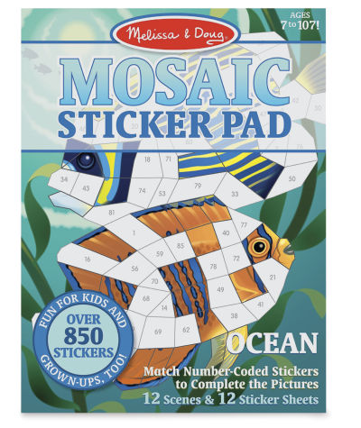 Melissa & Doug Mosaic Sticker Pads - Front Cover of Ocean Pad