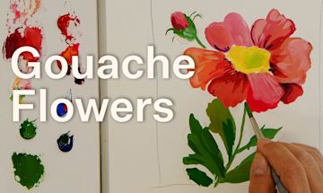 Open in modal - gouache flowers