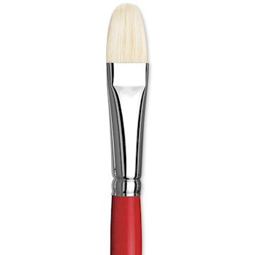 Open in modal - Da Vinci Maestro 2 Hog Bristle Brush - Short Filbert, Long Handle, Size 10 close up