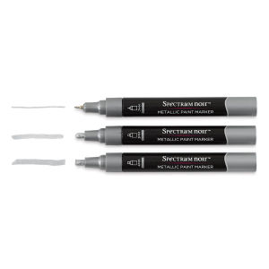 Spectrum Noir Metallic Paint Markers - Quicksilver, Set of 3 (set contents)