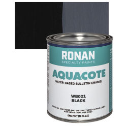 Ronan Aquacote Water-Based Acrylic Colors - Black, Pint