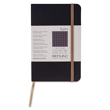 Open in modal - Fabriano Ispira Soft-Cover Notebook - Brown, 3-1/2" x 5-1/2", Dot Grid, front cover