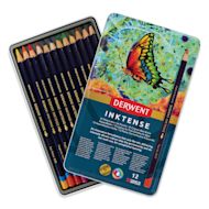 Derwent Inktense Pencils - Set of 12, Tin Box, Assorted Colors
