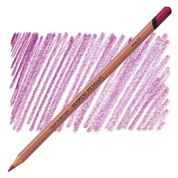 Open in modal - Derwent Professional Metallic Colored Pencil - Pink pencil and swatch