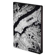 Nuuna Nightflight L Light NYC Silver Leather Hardcover Notebook