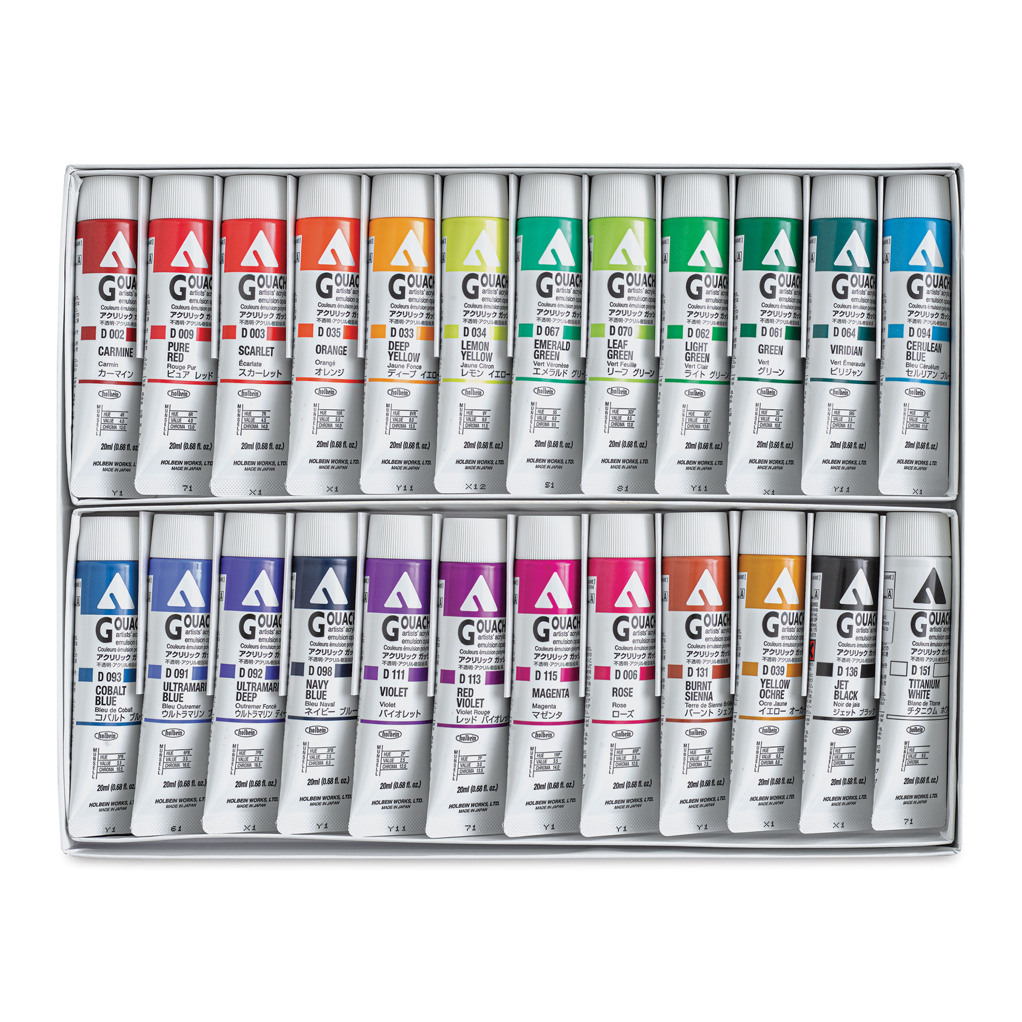 Turner Acryl Gouache set of 36 Colors in 20 ml