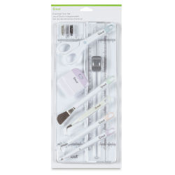 Cricut 12" Essential Tool Set - Front of blister package showing cutter and tools